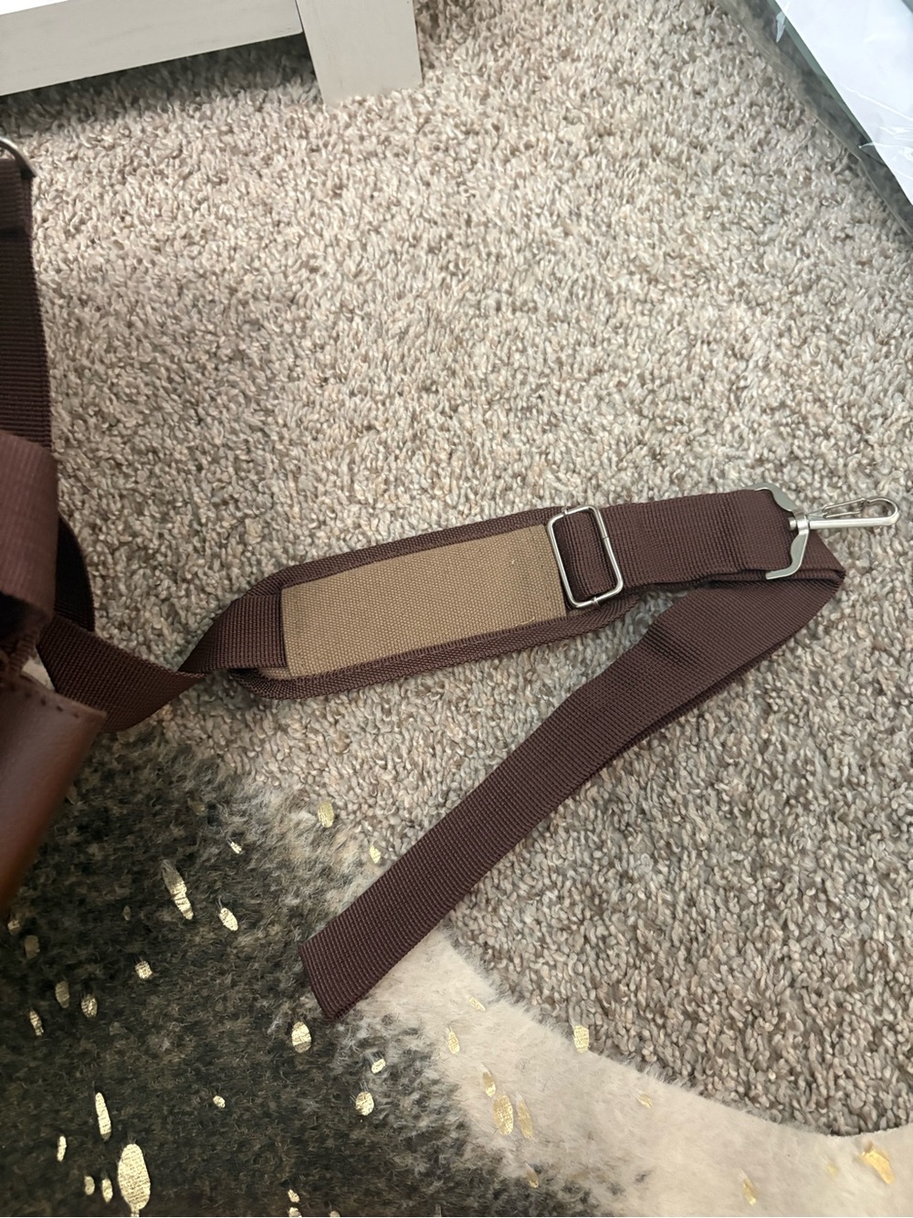 Bella Russo- Canvas Utility Briefcase Tote in Khaki Brown - Picture 5 of 5